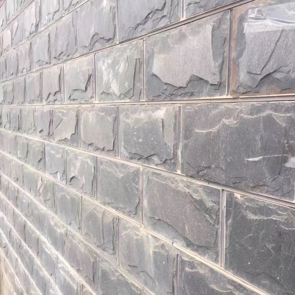 Black Slate Split Wall Cladding Stone