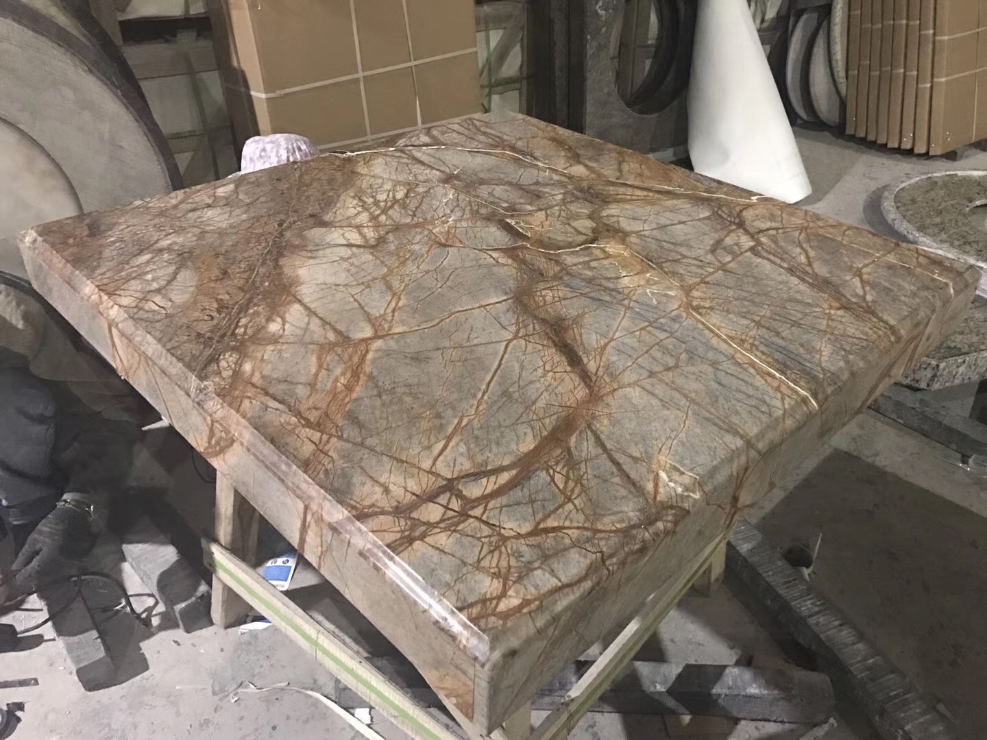 Rainforest Brown Square Marble 