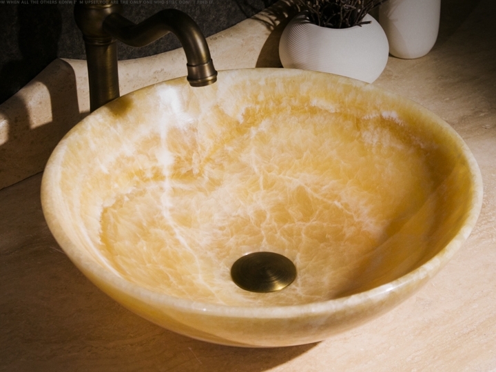 Luxury Honey Onyx Wash Basin