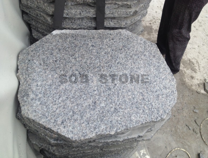 G603 Silver Grey Granite Organic Stepping Stone - 副本