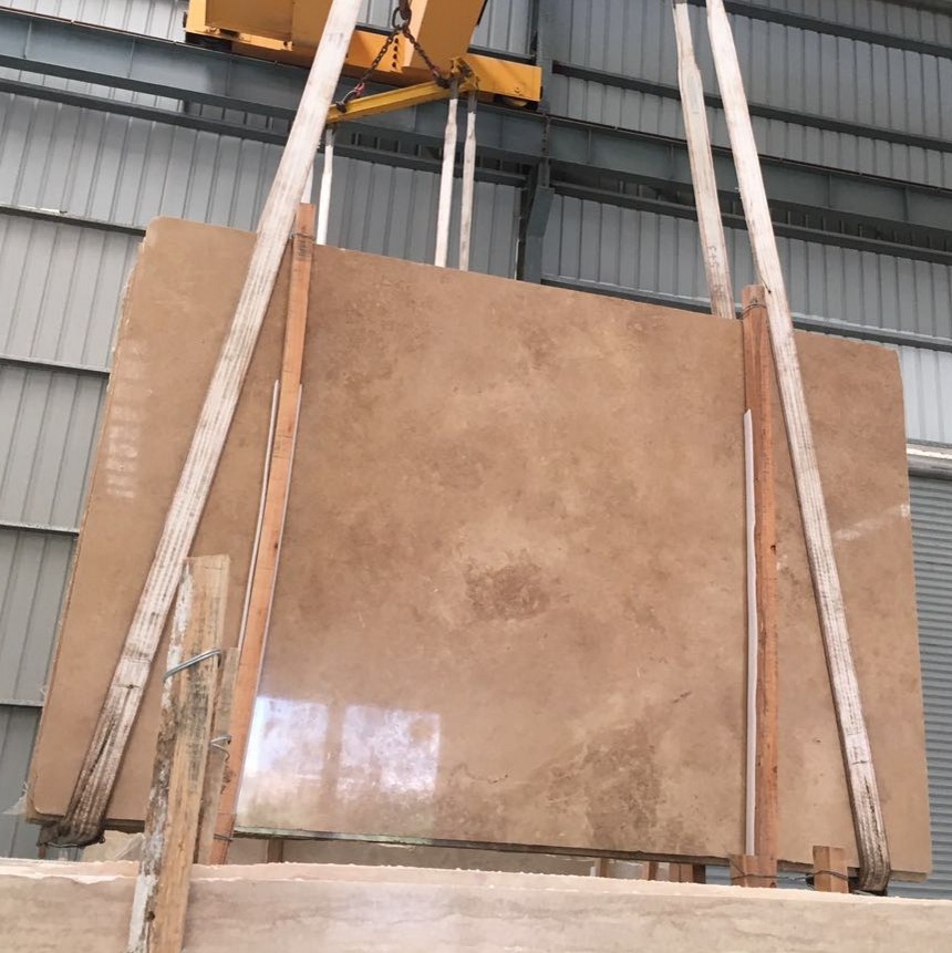 Beige Travertine Slabs Cross Cut