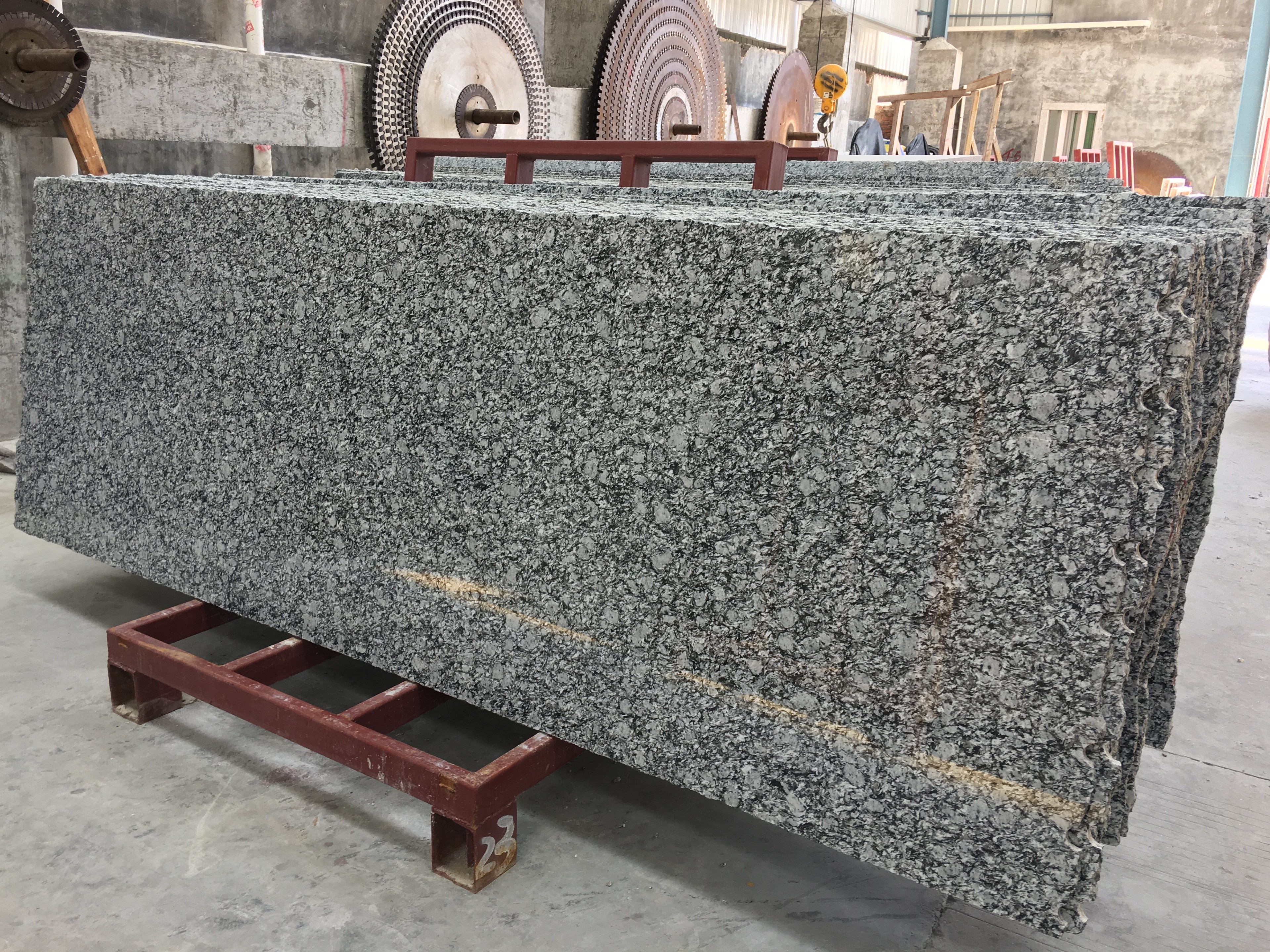 Wave White Granite Slabs