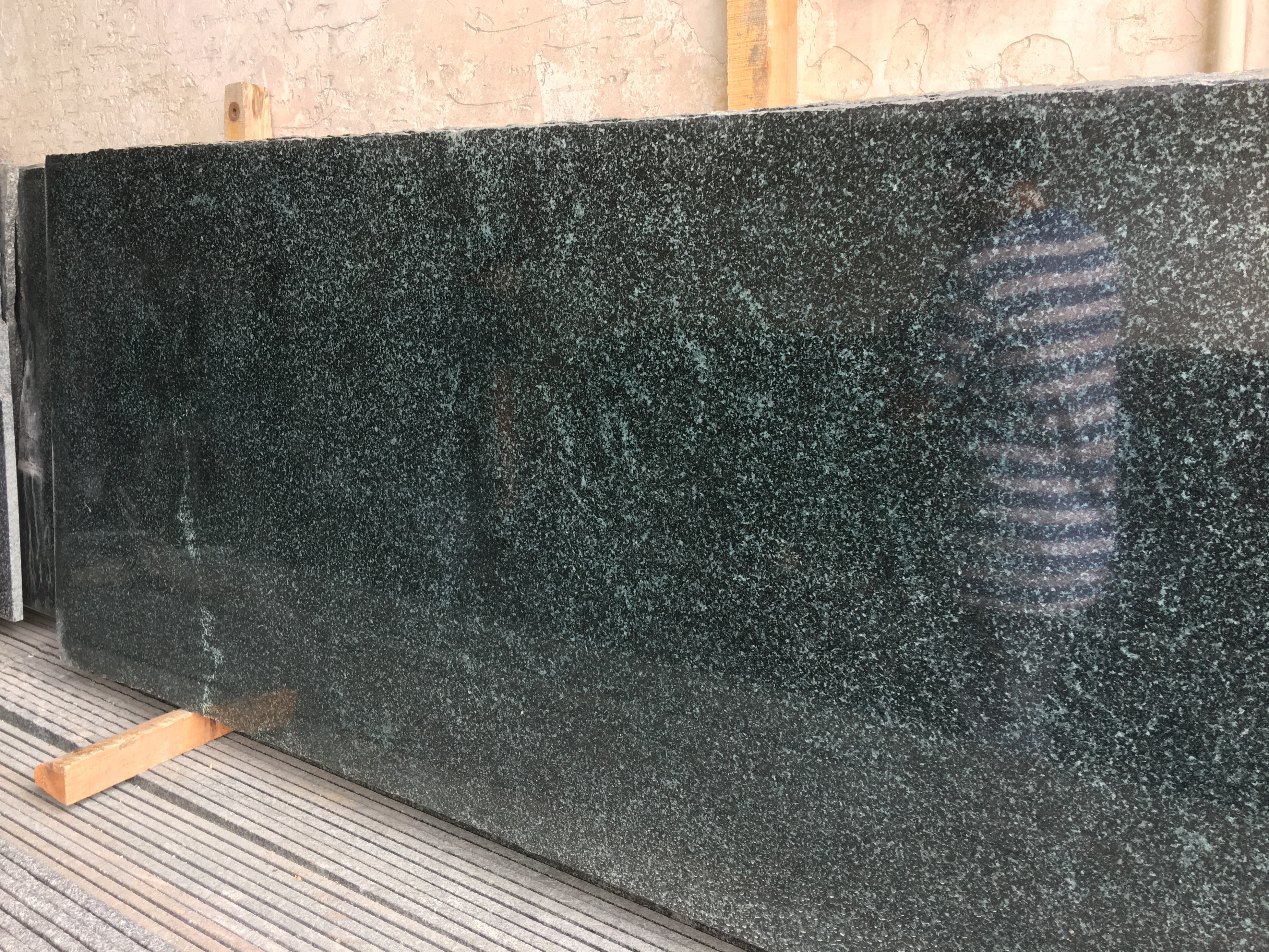 Impala Black Green Granite Slabs