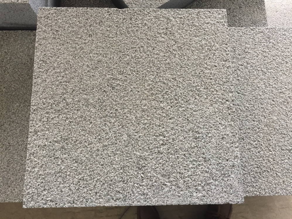 G654 Bush-hammered Grey Granite Tiles
