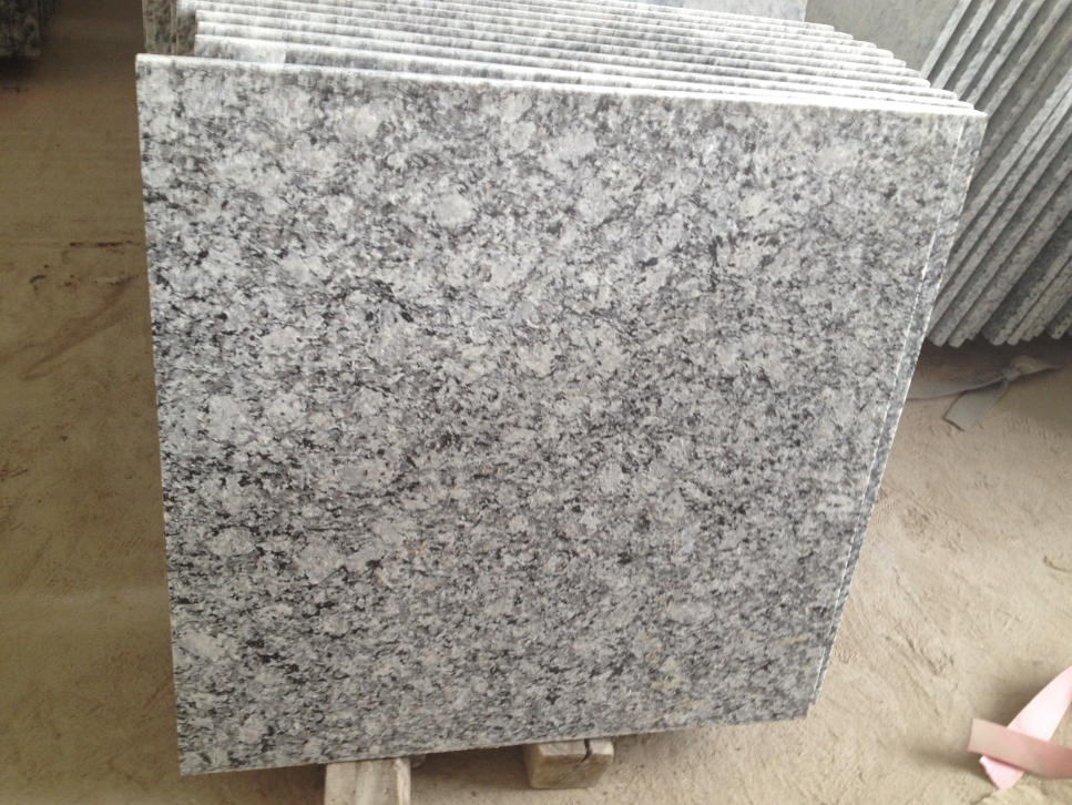 Wave White Flamed Granite Tiles 