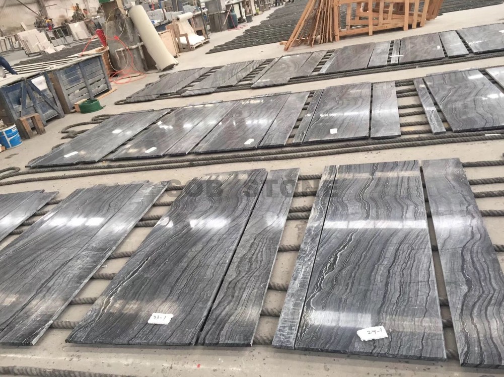 Black Wood Marble Worktops