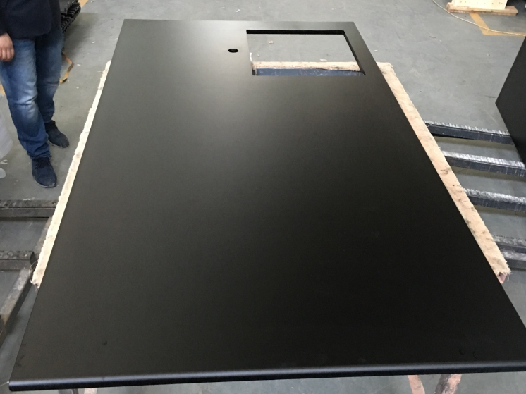 Black Nano Crystallized Glass Countertops Honed