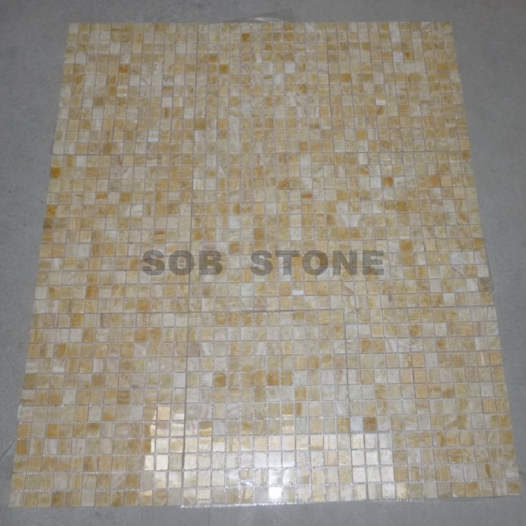 Yellow Onyx Mosaic Tiles