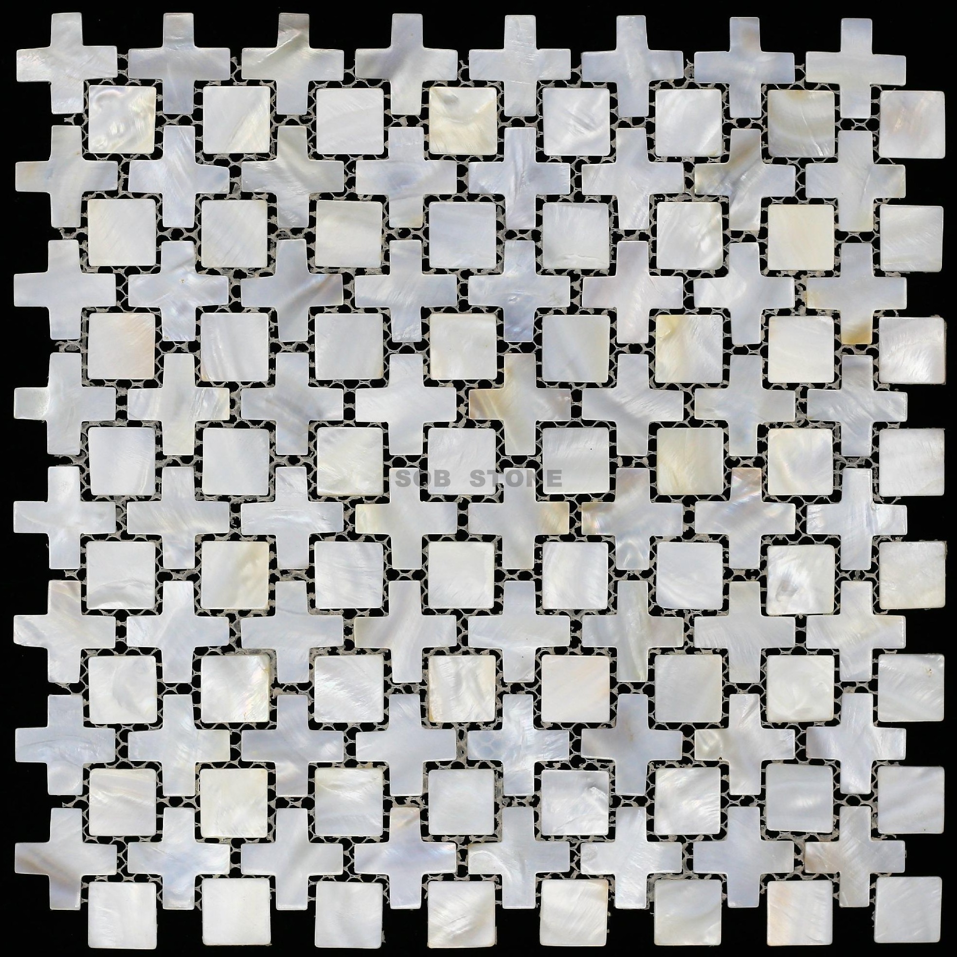 White Natural Mother of Pearl Mosaic Tiles