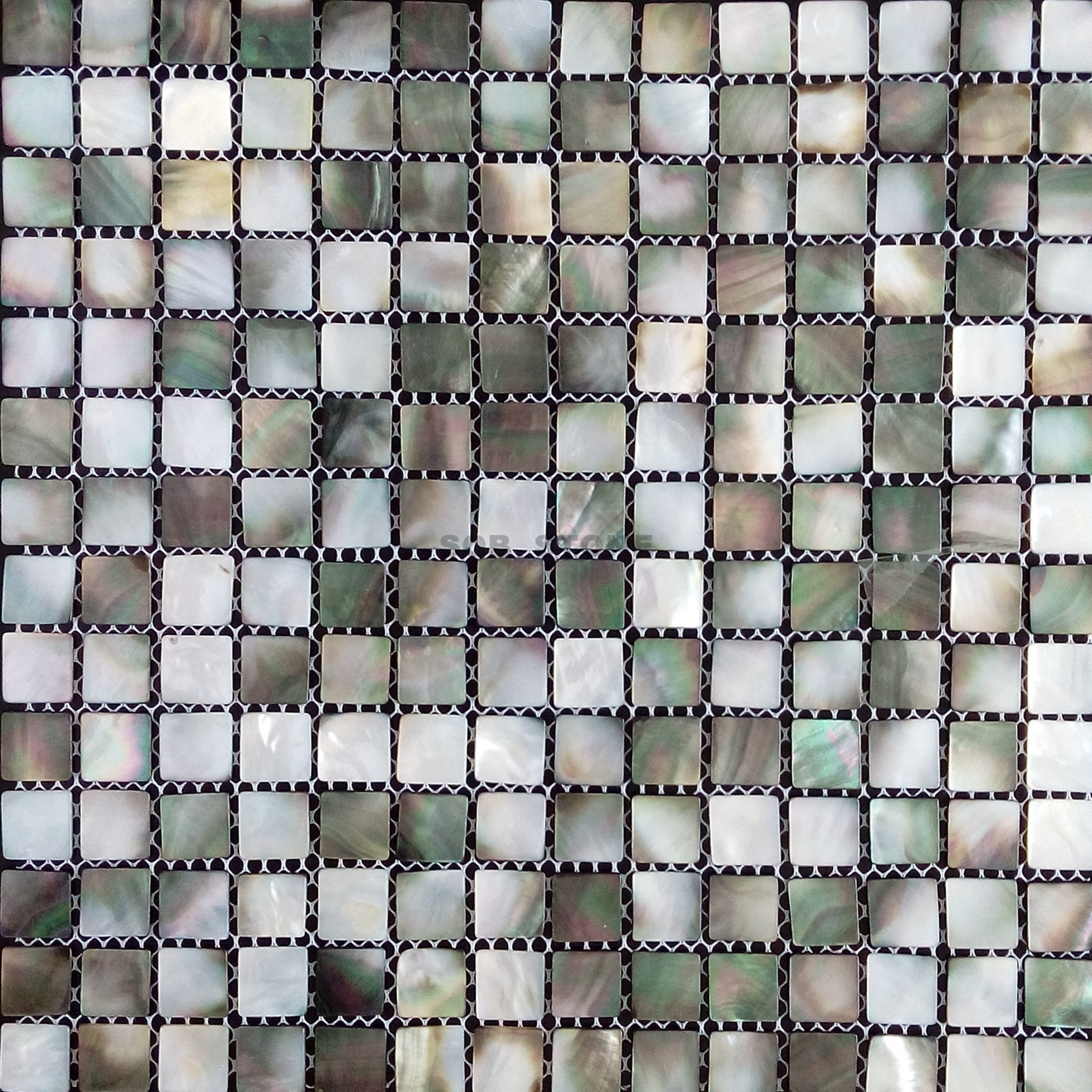 Black Butterfly Mother of Pearl Mosaic Tiles Seashell 