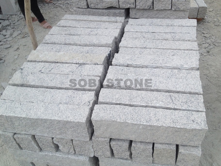 G601 White Granite Kerbs Natural Split