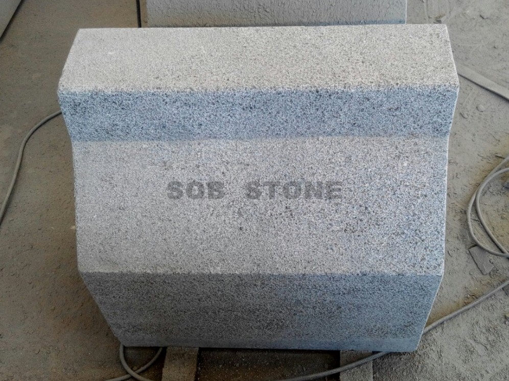 G654 Ballentine Grey Granite Vehicle Barrier Curbs