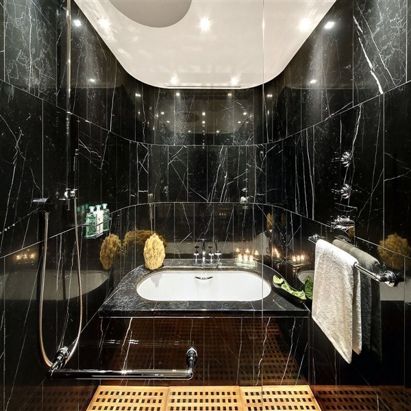 Nero Marquina Marble Bathroom