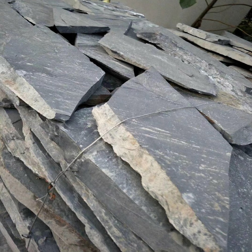 Black Slate Radom Crazy Paving Stone