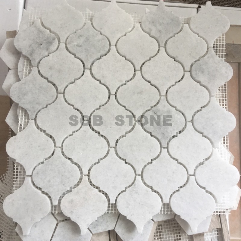 Thassos White Lantern Marble Mosaic Tiles