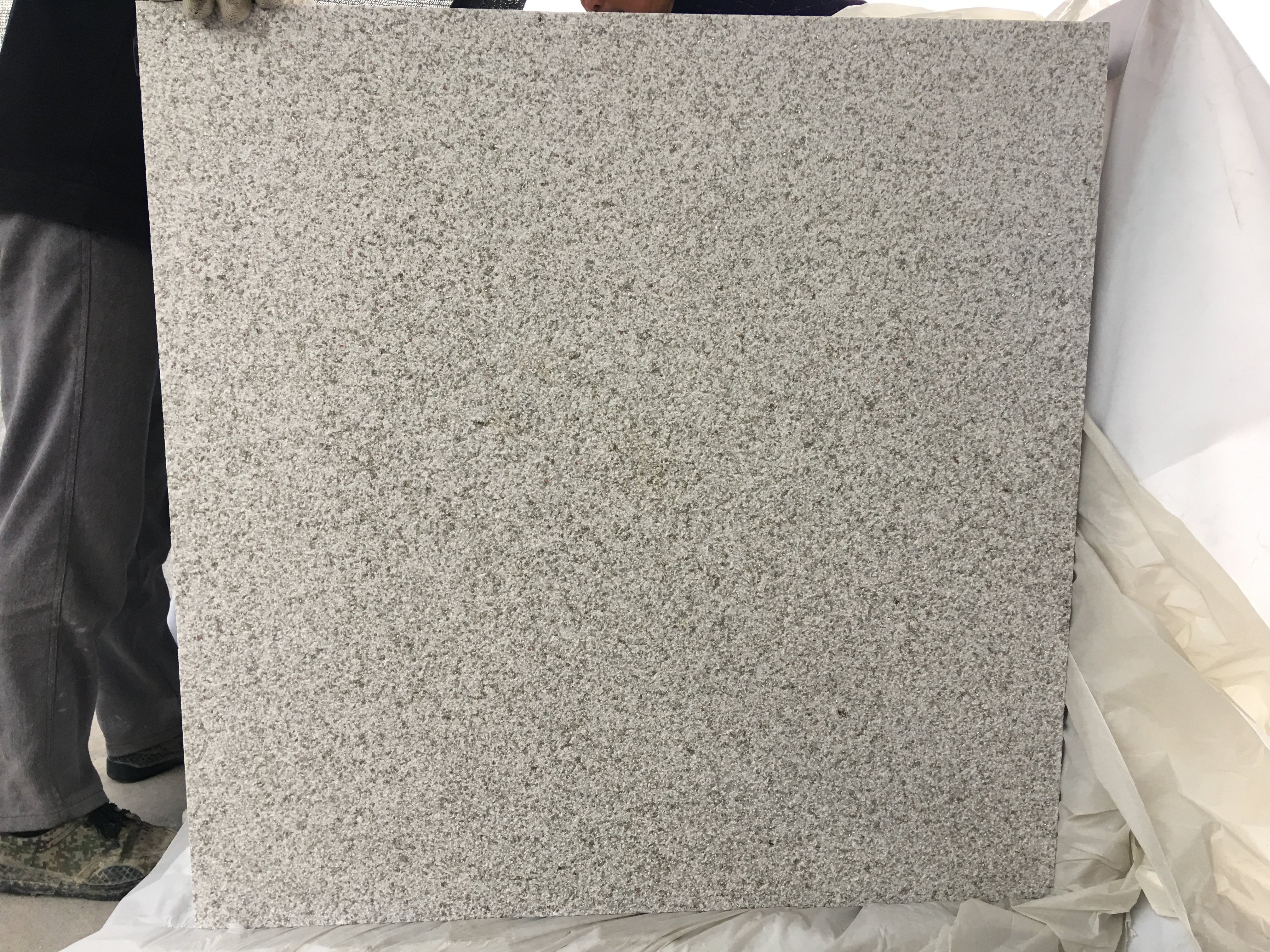 Galaxy White Granite Tiles Bush-hammered For Wall Cladding Paving