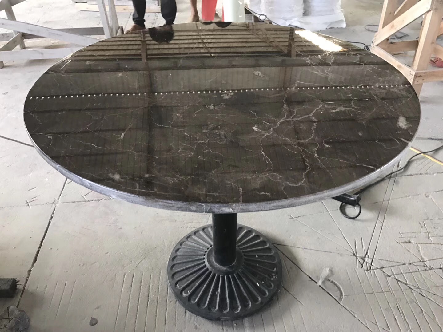 Dark Emperador Marble Dinning Table