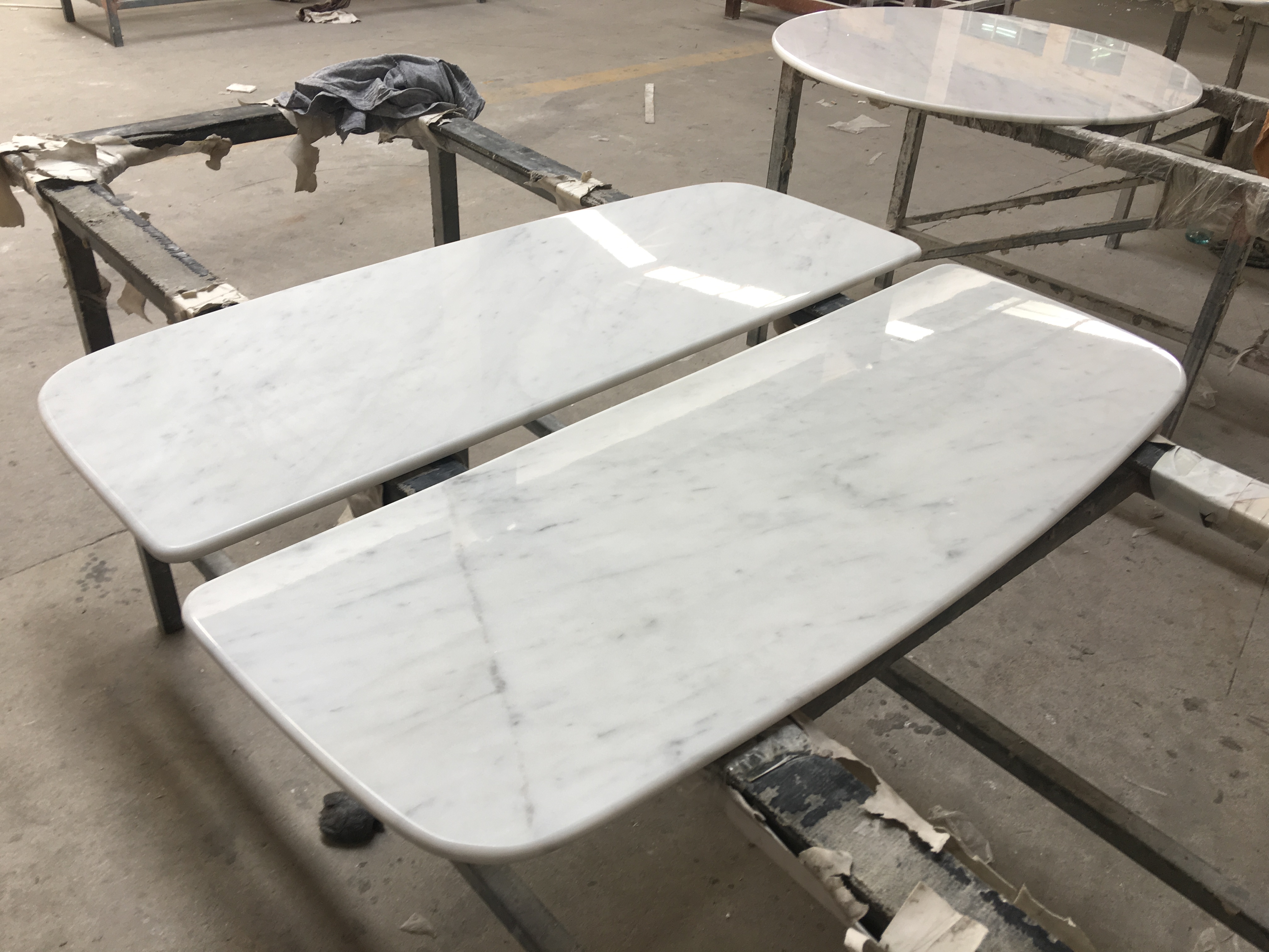 Carrara White Marble Table