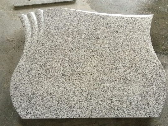 G603 Bianco Cristal Grey Granite Tombstone Headstones