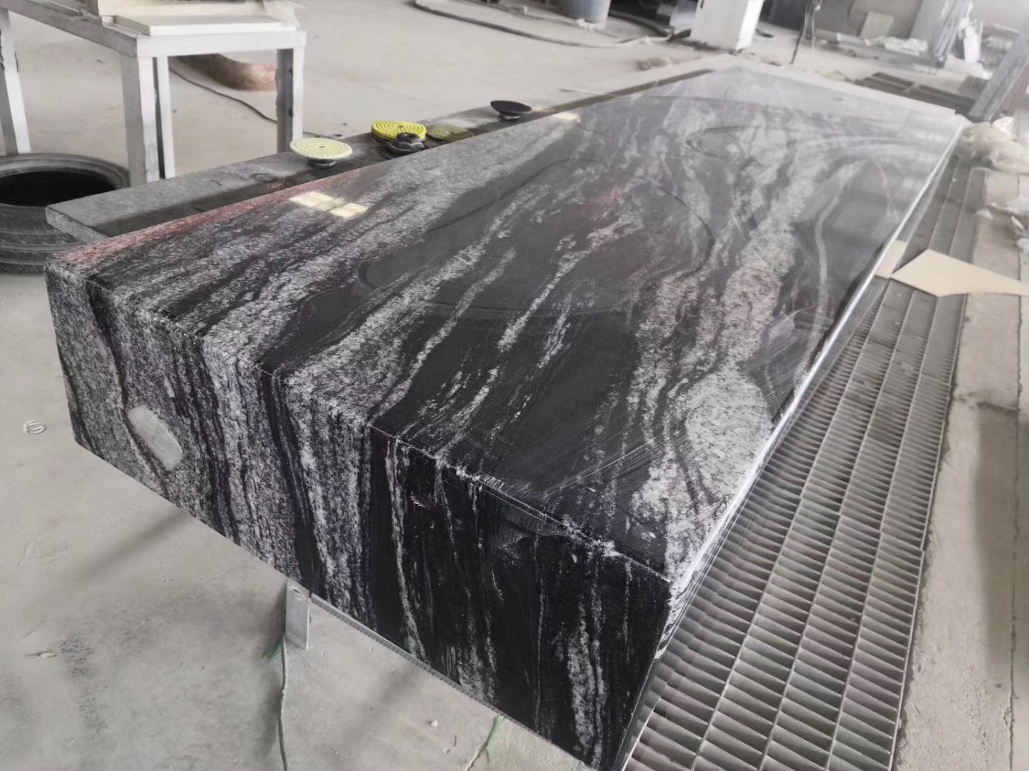 Custom Nero Fantasy Black Granite Countertops