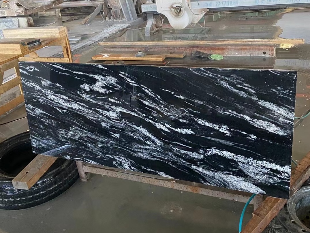 Nero Fantasy Black Granite Kitchen Benchtops