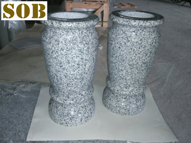 G603 Silver Grey Granite Vase 