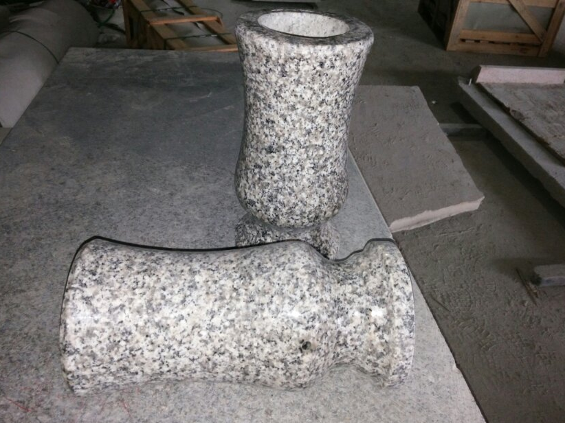 G623 Grey Sardo Granite Vase 