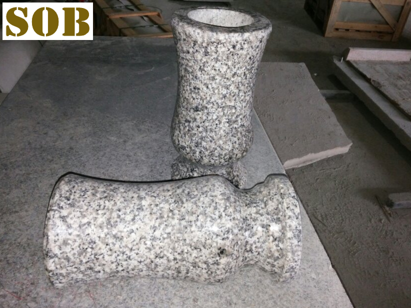 G623 Grey Sardo Granite Vase 