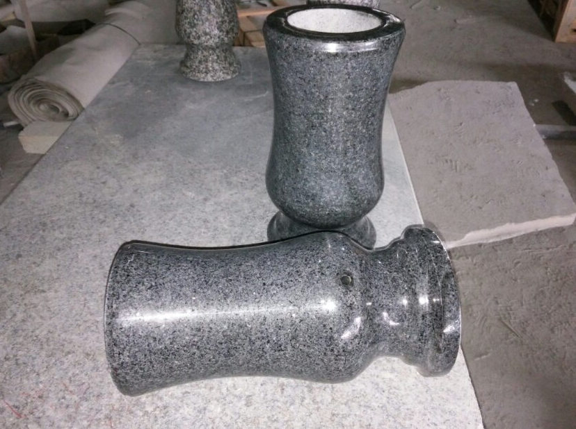 G654 Dark Grey Granite Vases