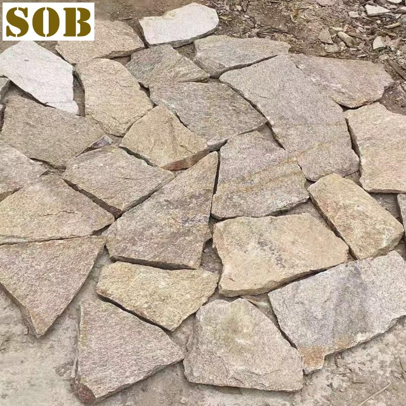 FS-06 Yellow Slate Stone Dry Stone Wall Cladding