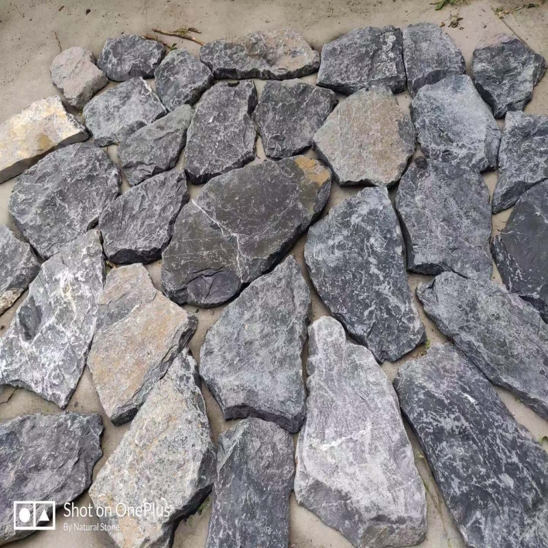 FS-04 Black Limestone Freeform Dry Stack Stone