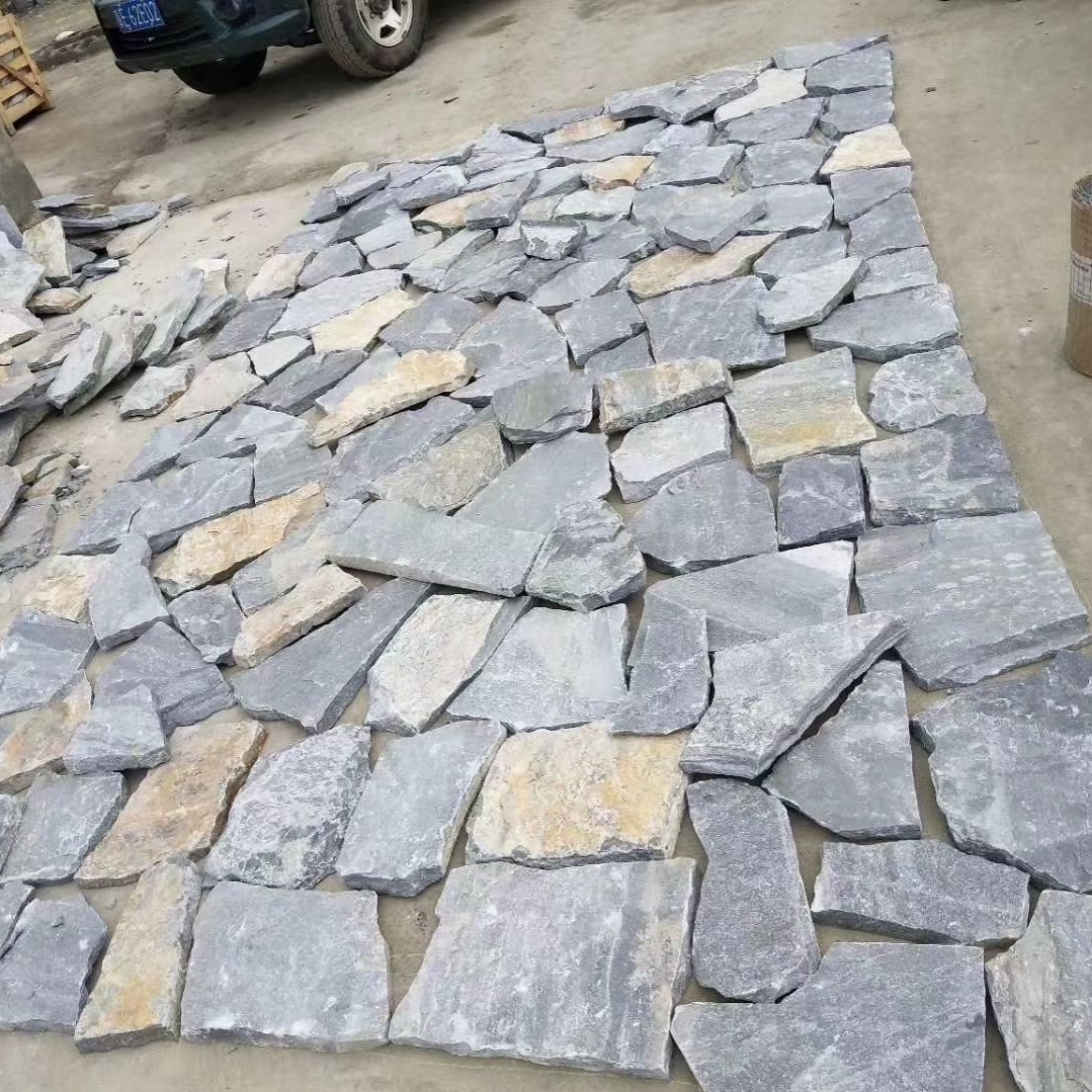 FS-01 Grey Blue Quartzite Freeform Dry Stone