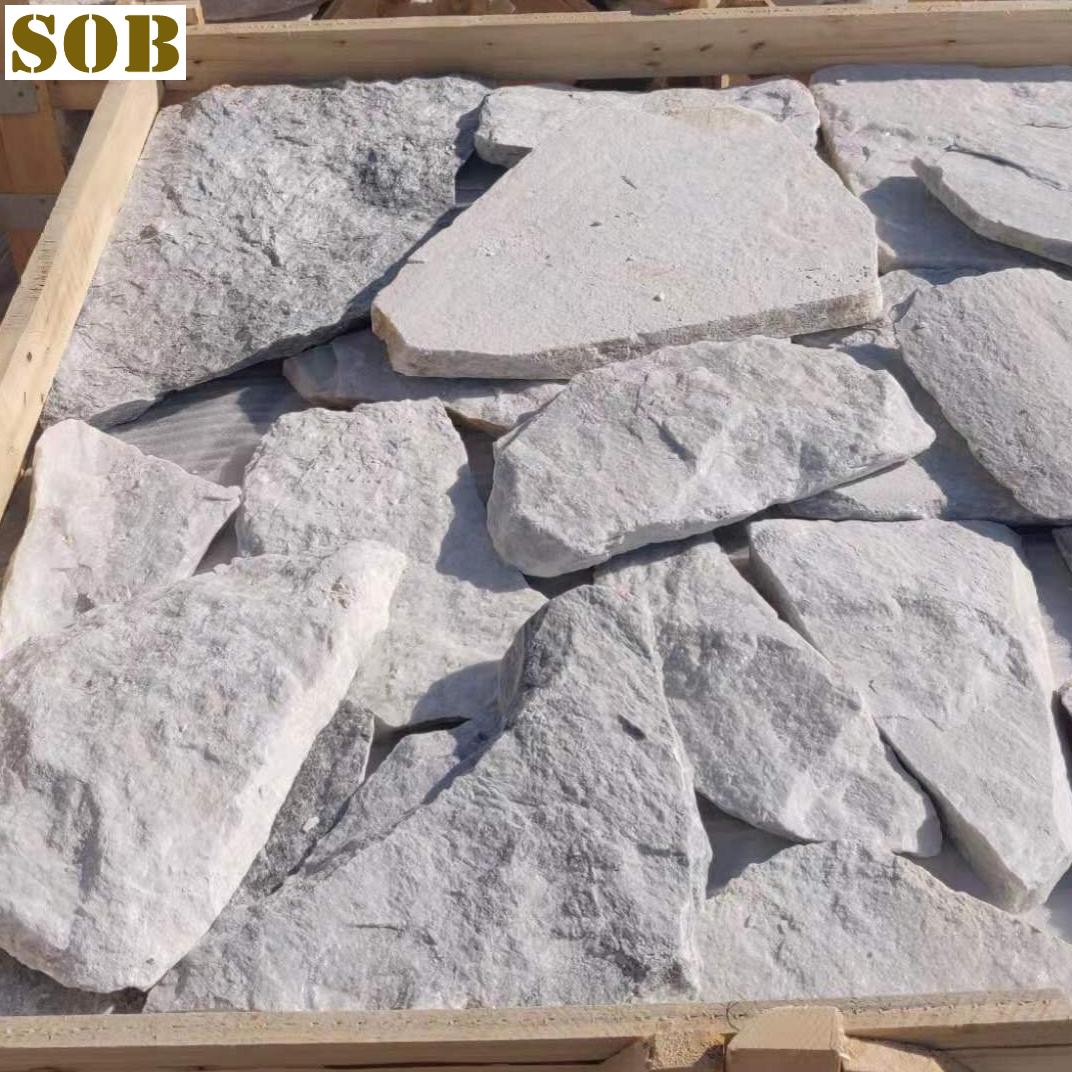 FS-17 Freeform White Quartzite Natural Stone Walling