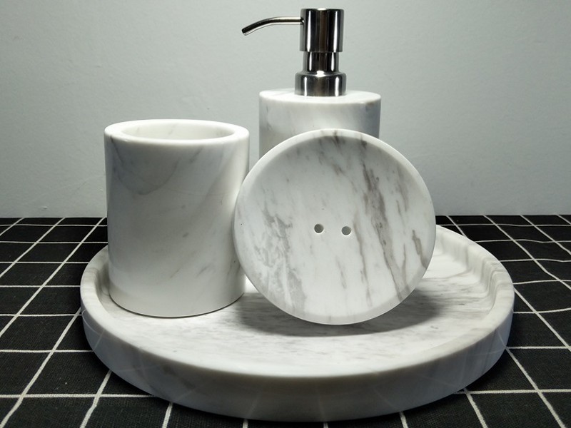 Custom White Marble Bathroom Accessories