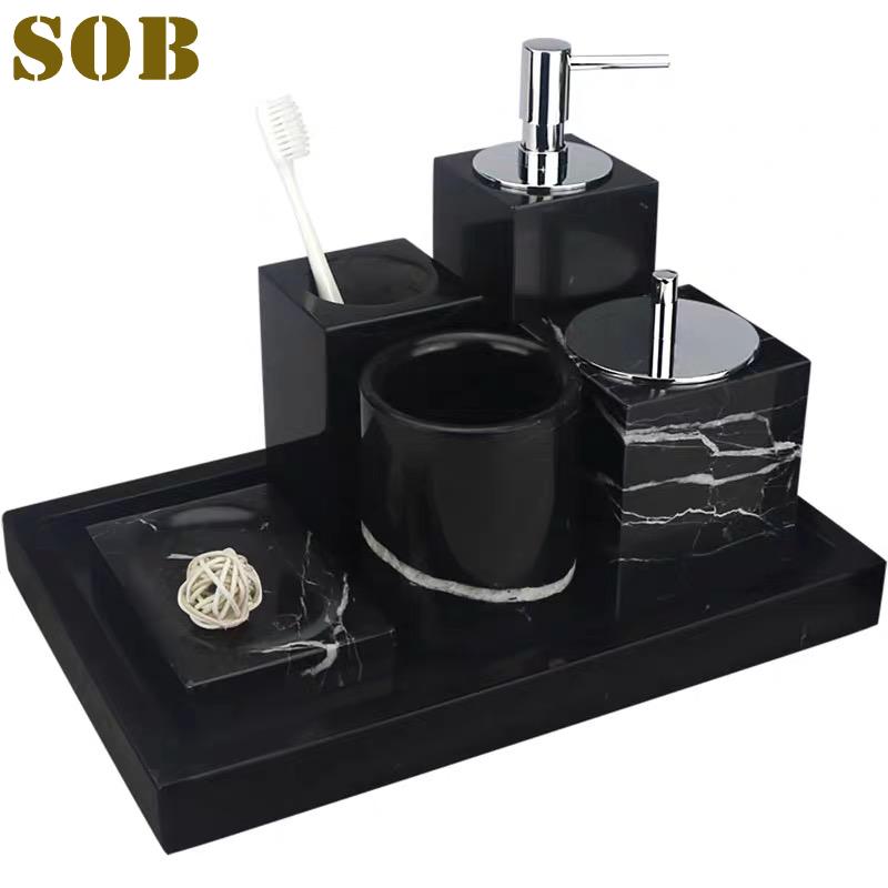 Custom Black Marble Bathroom Accessories