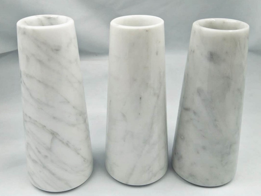 Custom Carrara White Marble Vase