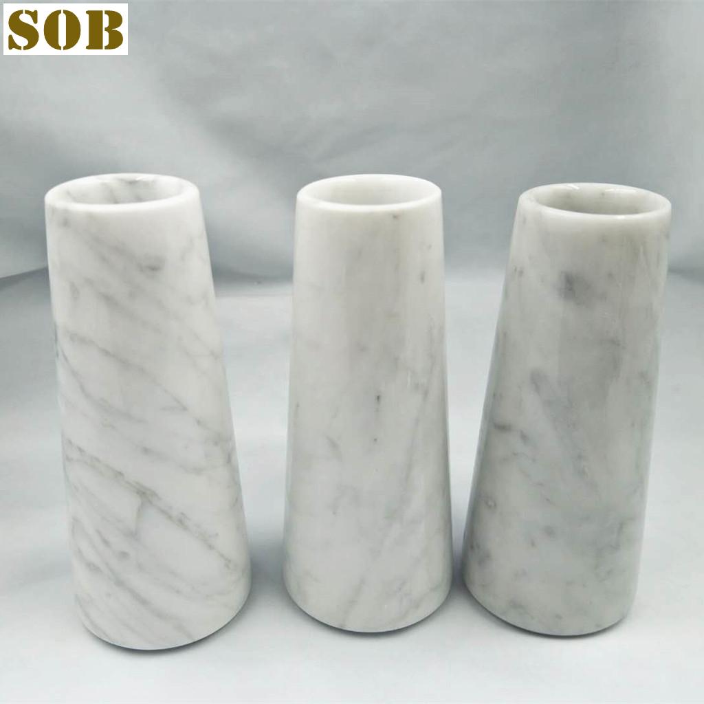 Carrara White Marble Vase