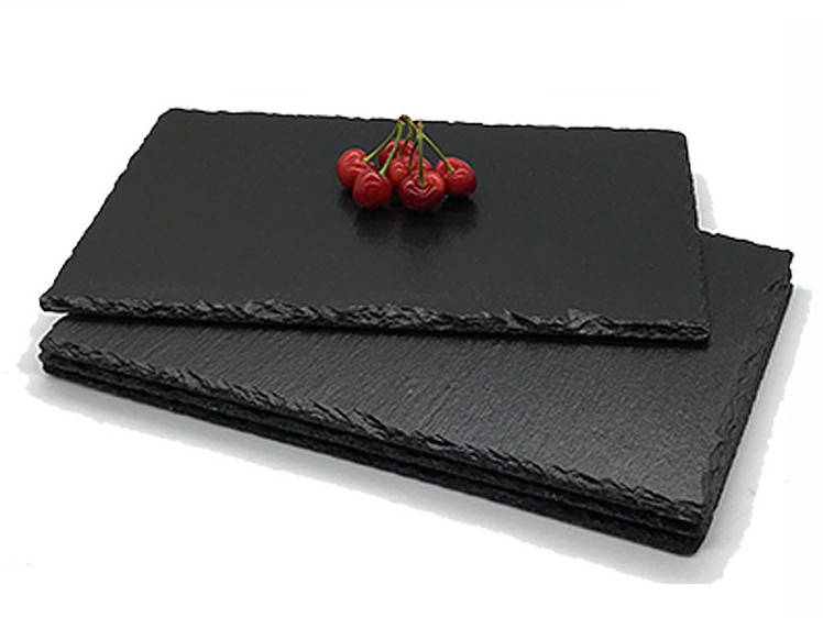 Natural Stone Black Slate Cheese Platter Tray Cutting Board