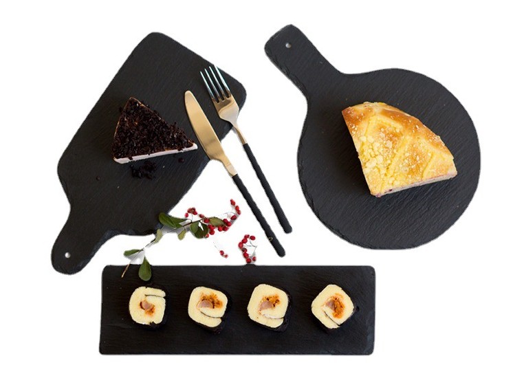 Charcuterie Serving Tray For Food in Black Slate
