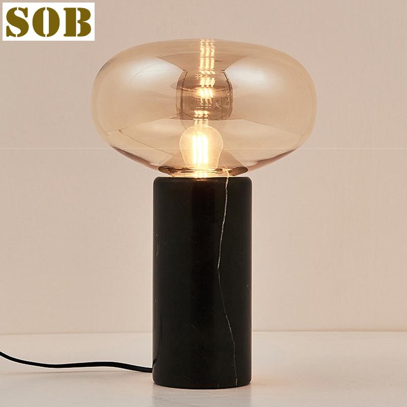 Custom Table Lamp Marble Base