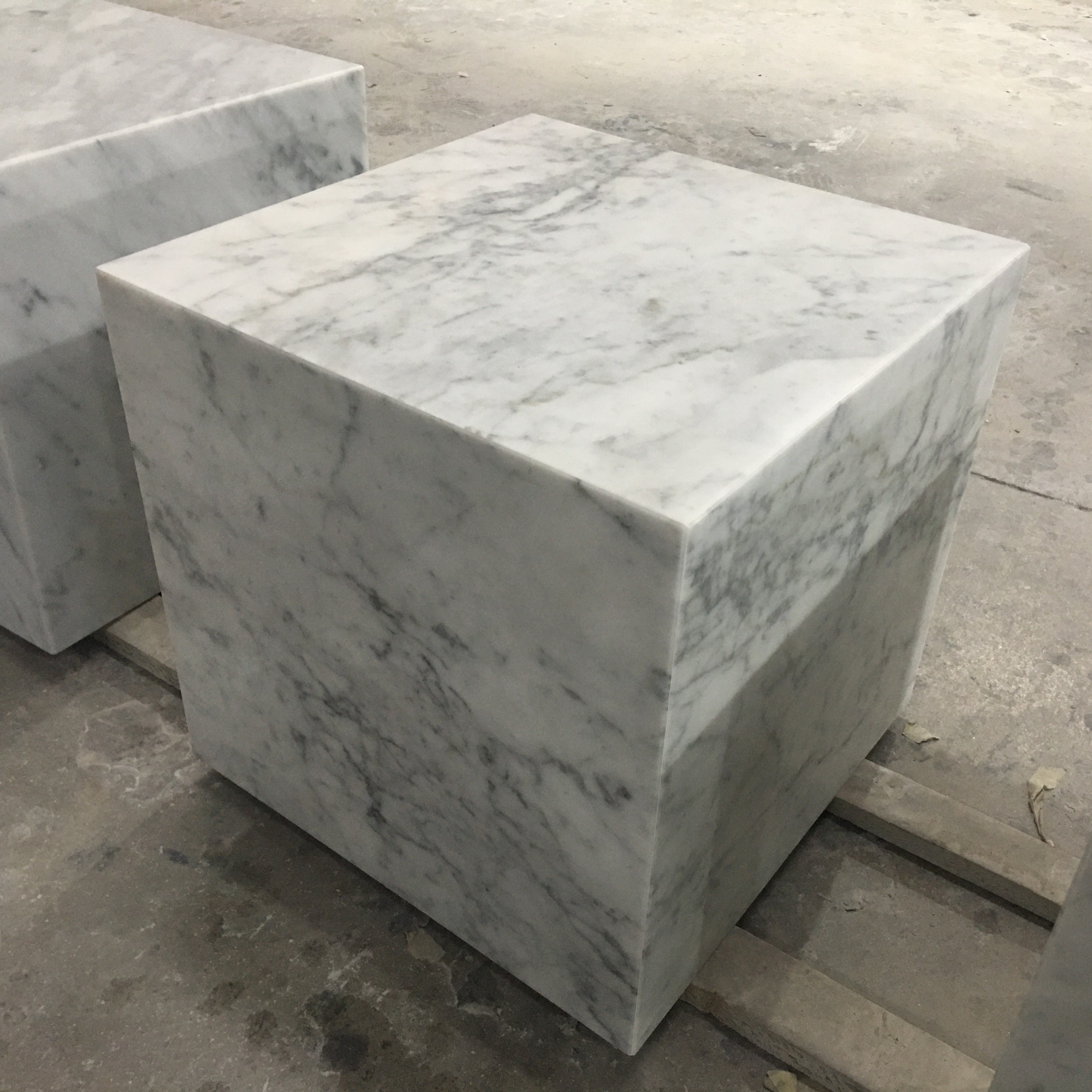 Bianco Carrara White Marble Plinth