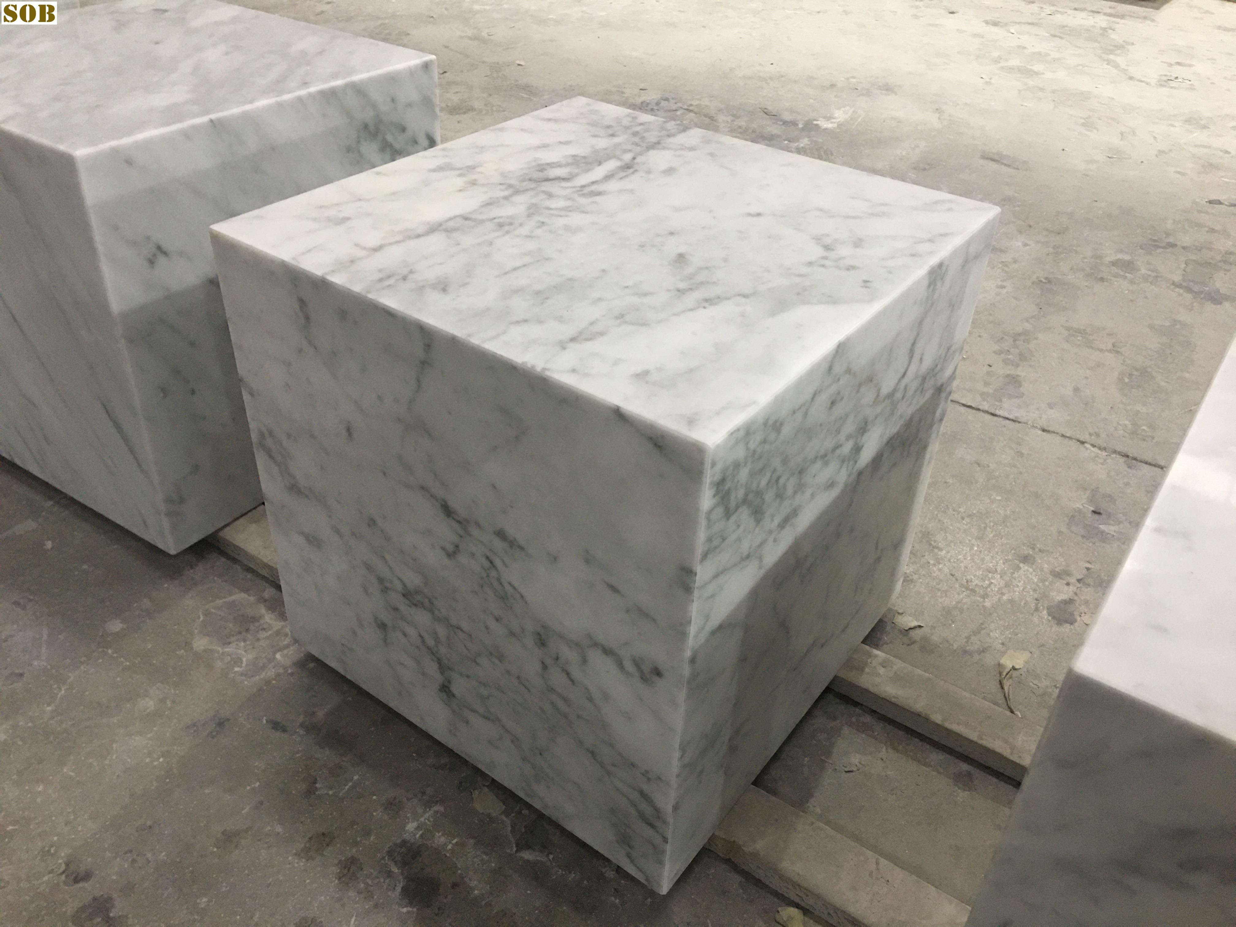 Bianco Carrara White Marble Plinth