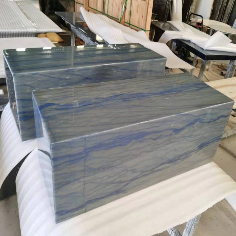 Luxury Azul Macobus Blue Marble Coffee Table