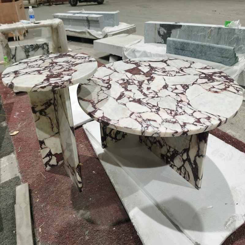 Luxury Calacatta Viola Marble Coffee Table