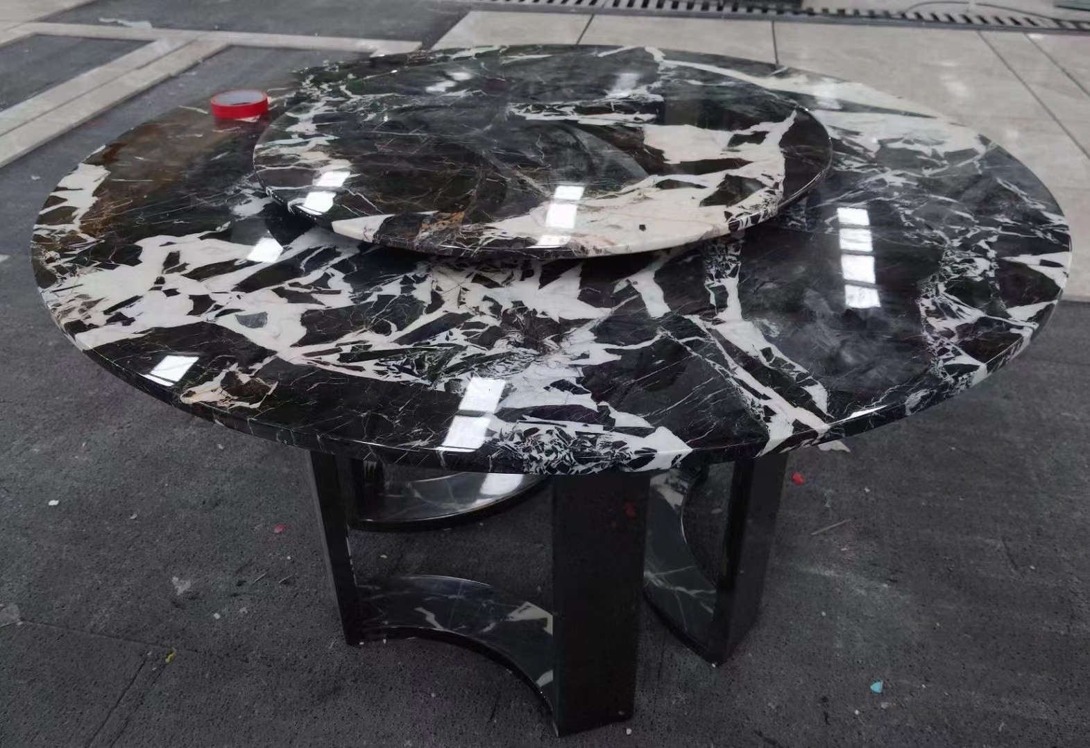 Luxury Celine Black Marble Dining Table