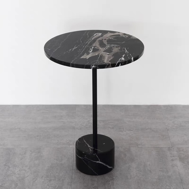 Black Marble Side Table And Base