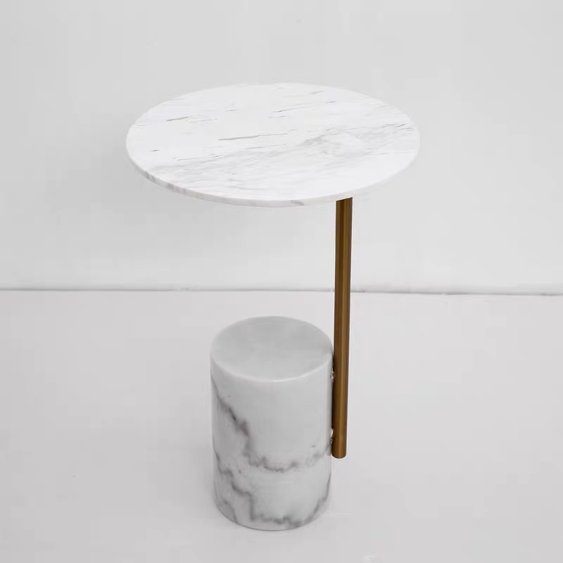 White Marble Side Table And Base