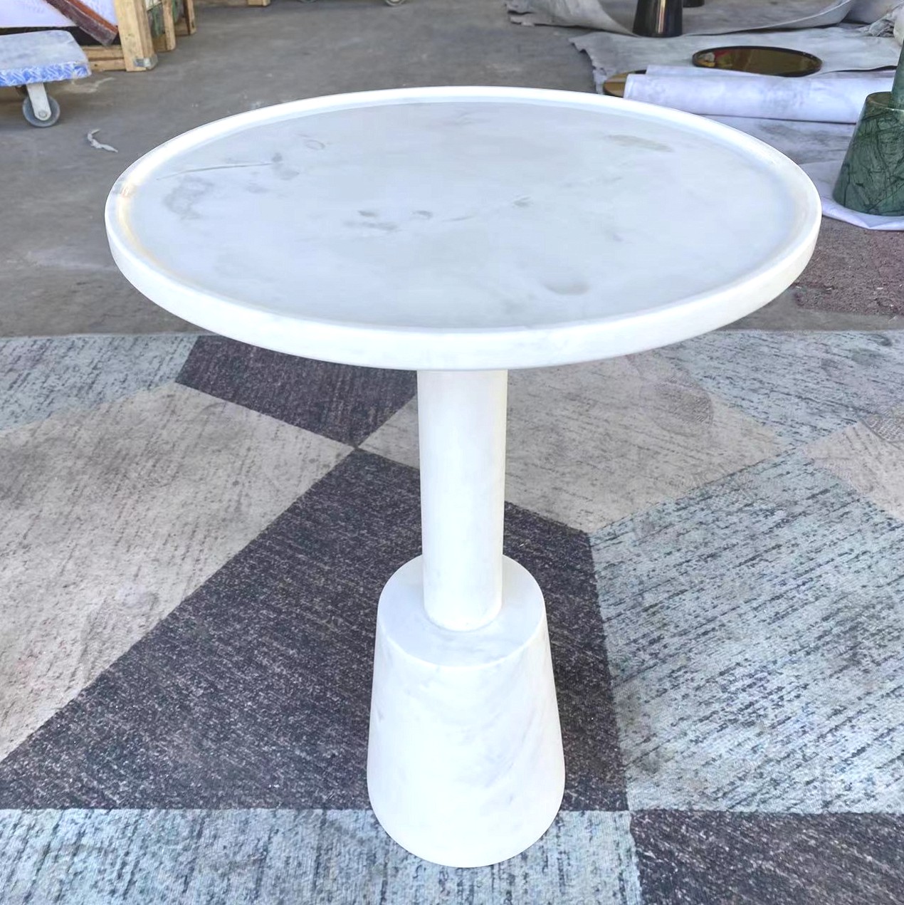 Custom Natural White Marble Coffee Table