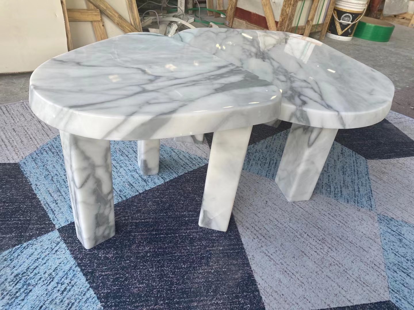 Custom Luxury White Marble Coffee Tables