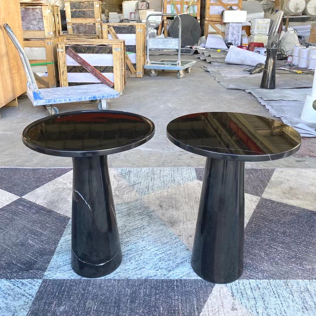 Custom Black Marquina Marble Coffee Table